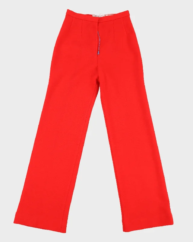 Deadstock 1970s Red Trousers - XS Pajama sets under $50