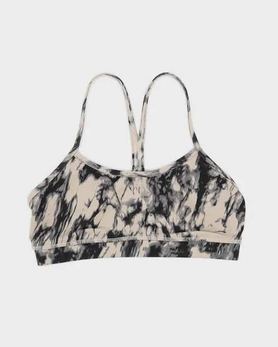 Grey Patterned Lululemon Light Support Sports Bra - S Boho pajama sets