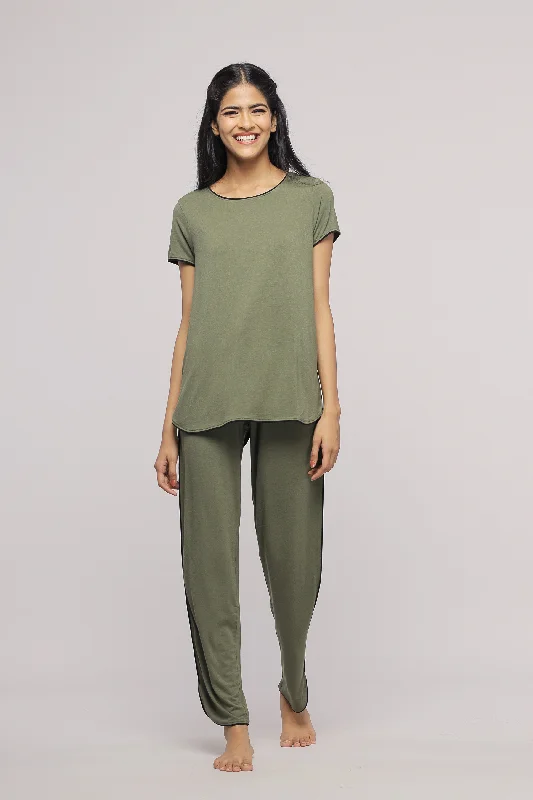 Olive Green Multipurpose Lounge Set Calvin Klein pajama sets