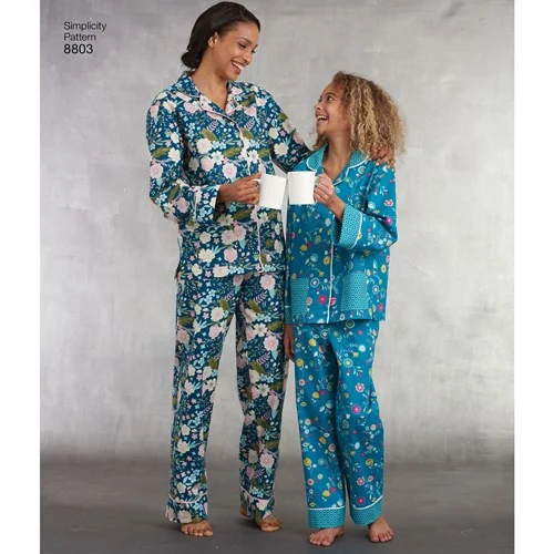 Simplicity Child/Teen/Women's Nightwear S8803 Shorts pajama sets