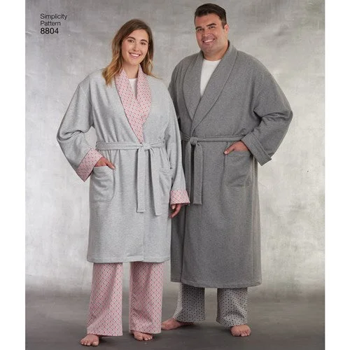 Simplicity Unisex Nightwear S8804 Sleepwear pajama sets