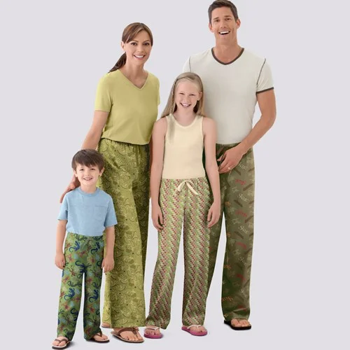 Simplicity Unisex Sleepwear Trousers S9129 Best pajama sets for girls' night