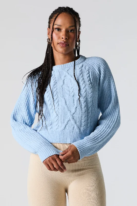 Cable Knit Cropped Sweater Softest cashmere sweaters