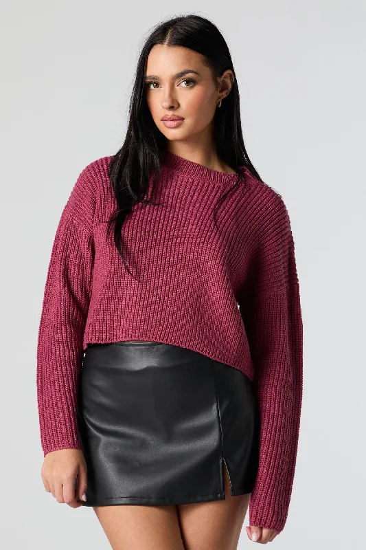 Ribbed Knit Crewneck Skimmer Sweater H&M sweaters