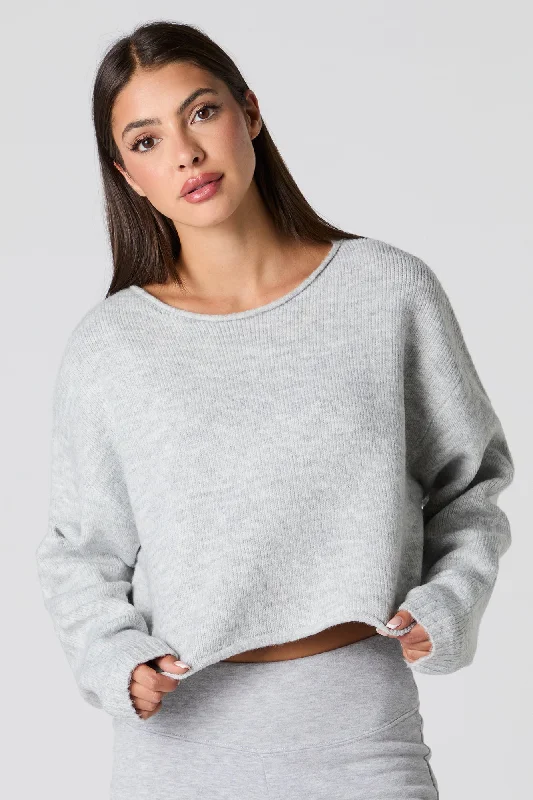 Boat Neck Boxy Sweater Oversized sweaters