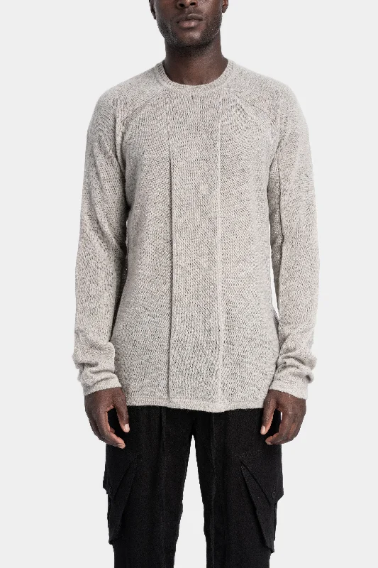 Crewneck knit sweater, Plaster Layering sweaters