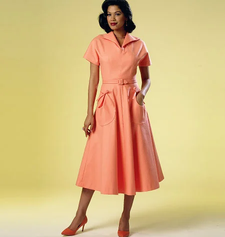 Butterick Dress B6055 Designer midi dresses