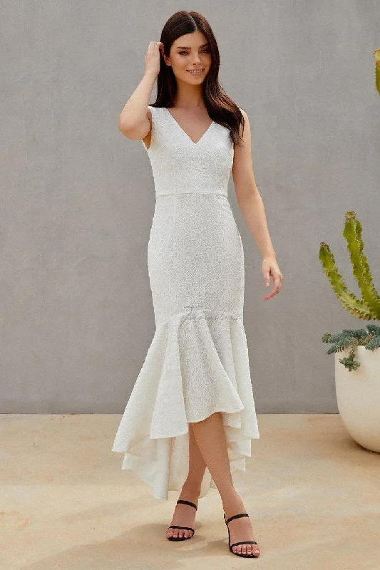 Lolita Dress - White Women's midi dresses