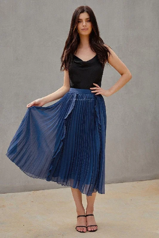 Maia Skirt - Steel Blue Sexy little black midi dresses