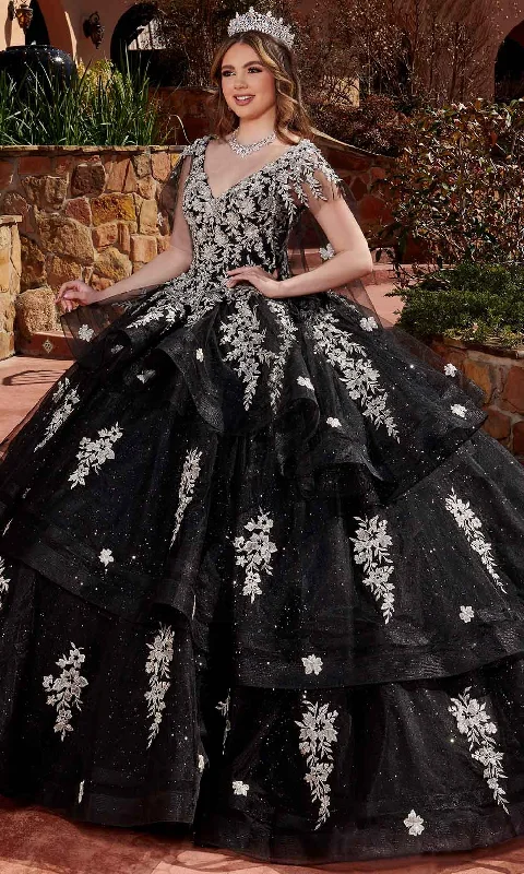 Rachel Allan RQ2173 - Floral Lace Tiered Ballgown Elegant party dresses