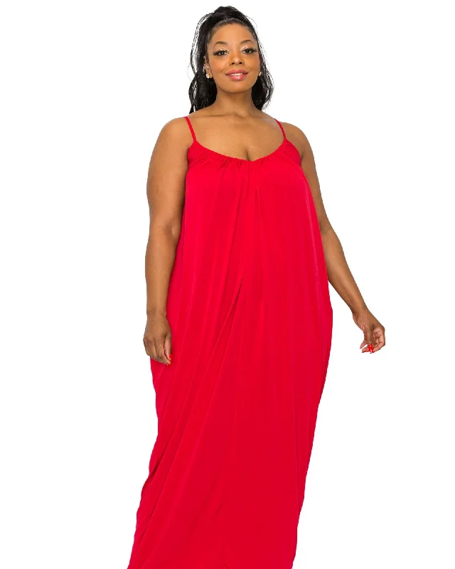 Adora Ruched Spaghetti Strap Dress | Red Stylish unclassified dresses