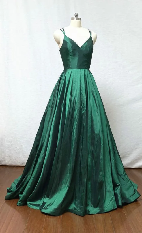 Ball Gown Double Straps Green Prom Dress Engagement unclassified dresses