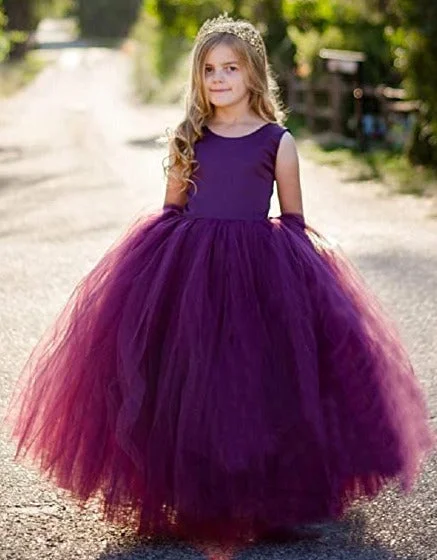 Ball Gown Grape Flower Girl Dress Lace unclassified dresses