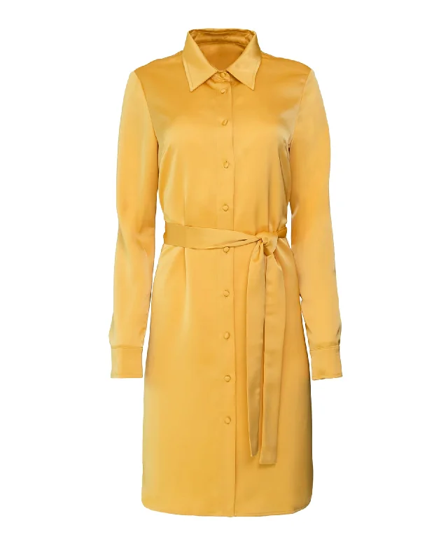 Belted Blouse Dress | Yellow Gothic unclassified dresses