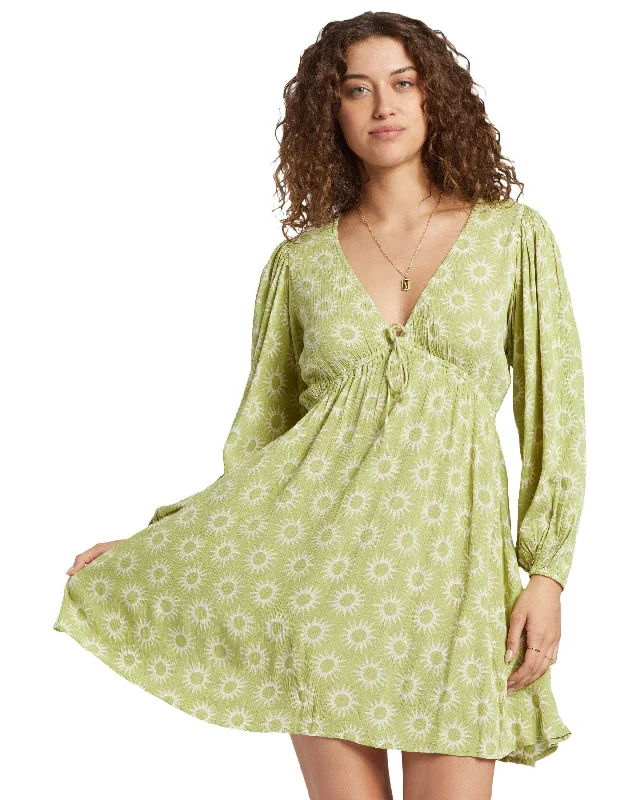 BILLABONG Women's Be Free Dress Palm Green Earthy tone unclassified dresses