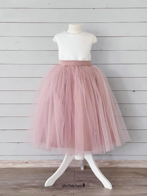 Blush Pink Flower Girl Dress Chiffon unclassified dresses