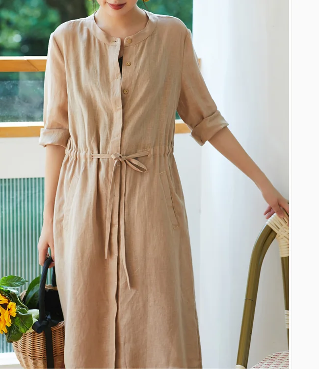 Women Dresses Ramie Casual Spring Linen Women Dresses SSM97215 Women's unclassified dresses