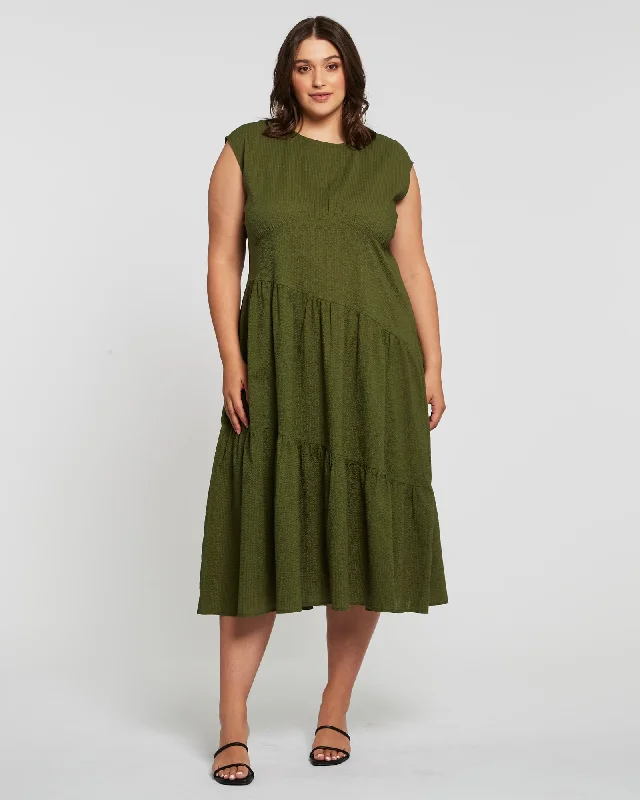 Costa Del Sol Dress | Olive Soft fabric unclassified dresses