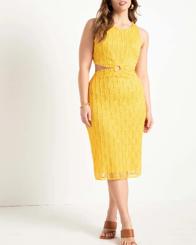 Cutout Crochet Dress | Daffodil Date night unclassified dresses