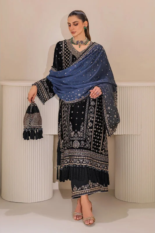 Dark Blue Velvet Pakistani Suit Short unclassified dresses