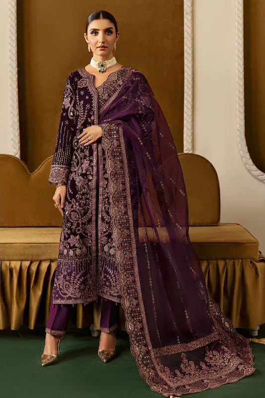 Dark Purple Velvet Pakistani Suit Y2K unclassified dresses