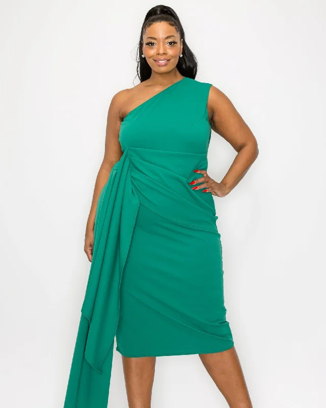 Esme Front Draped Sash Dress | Kelly Green Ruched unclassified dresses