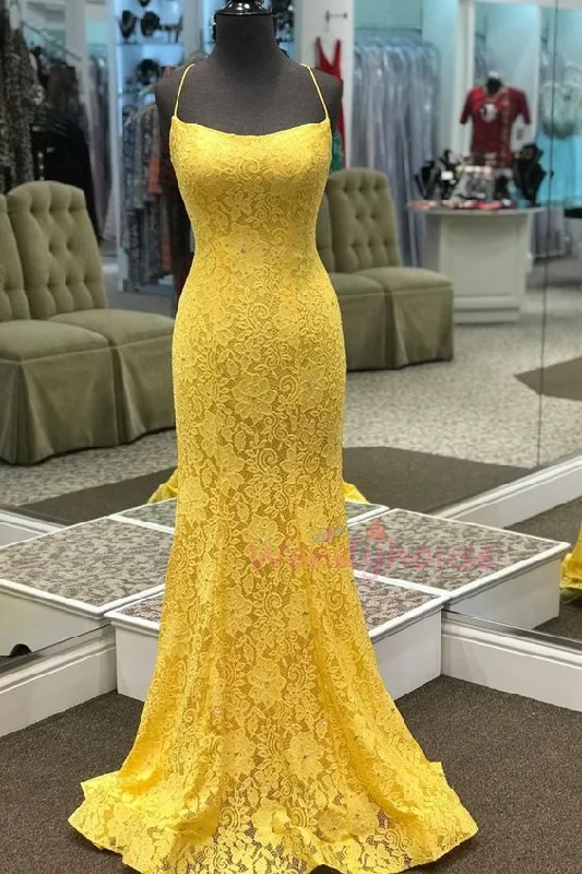 Fitted Criss Cross Back Petite Yellow Prom Dress Elegant evening unclassified dresses