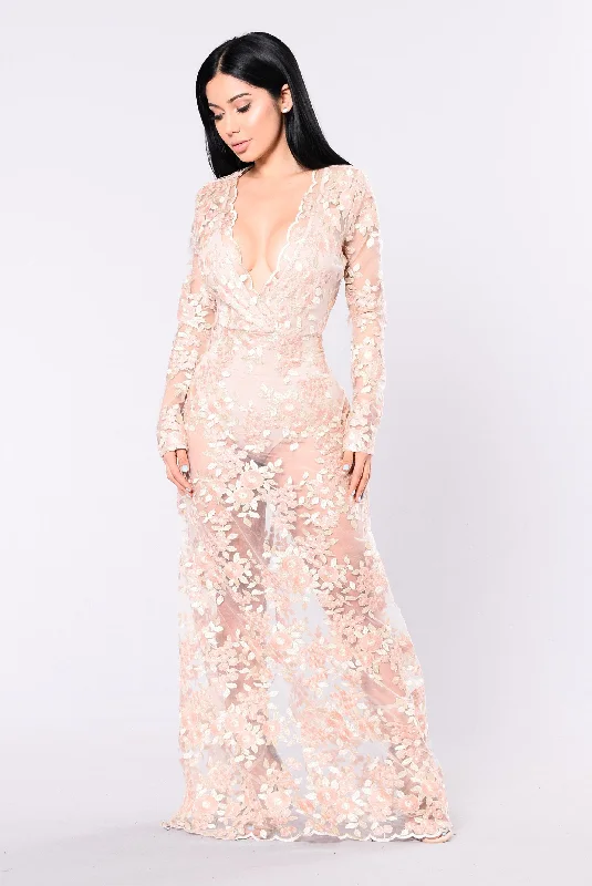 Flower Goddess Dress - Blush Sequin unclassified dresses