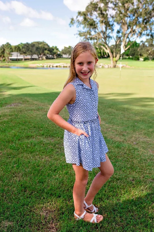 Girls Darby Golf & Tennis Dress - Gimme Sugar Navy Monochrome unclassified dresses