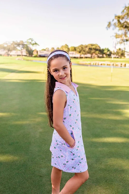 Girls Dotty Golf & Tennis Dress-- Masters in Bloom Sage Casual unclassified dresses