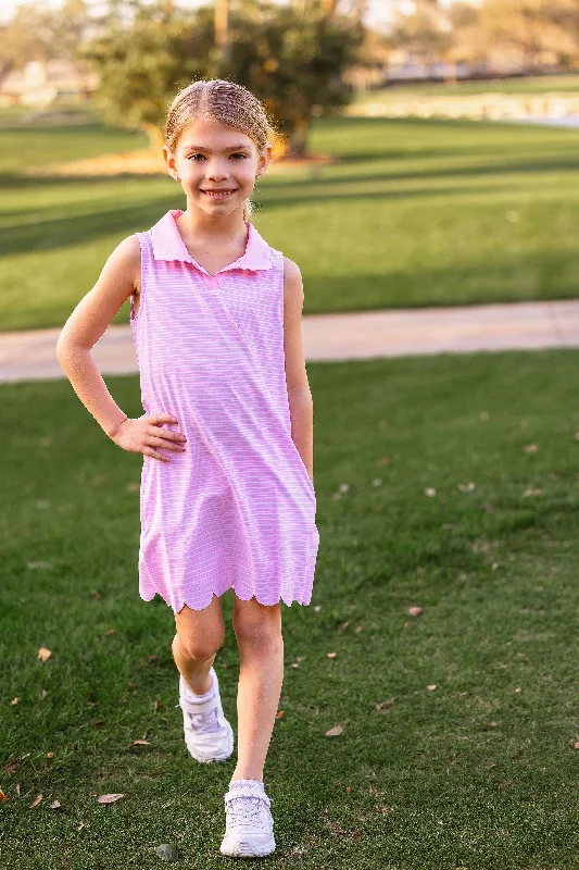 Girls Natalee Woven Golf & Tennis Shift Dress -Sonoma Stripe Blush Street style unclassified dresses