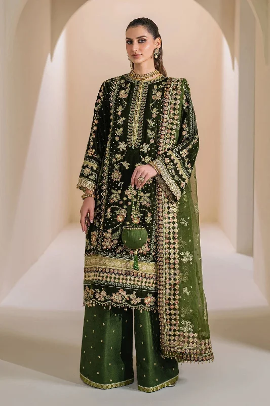 Green Velvet Pakistani Suit Open-back unclassified dresses