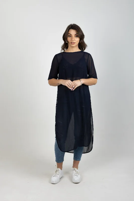 HAZEEL TABARD BLUE NOIR Short unclassified dresses