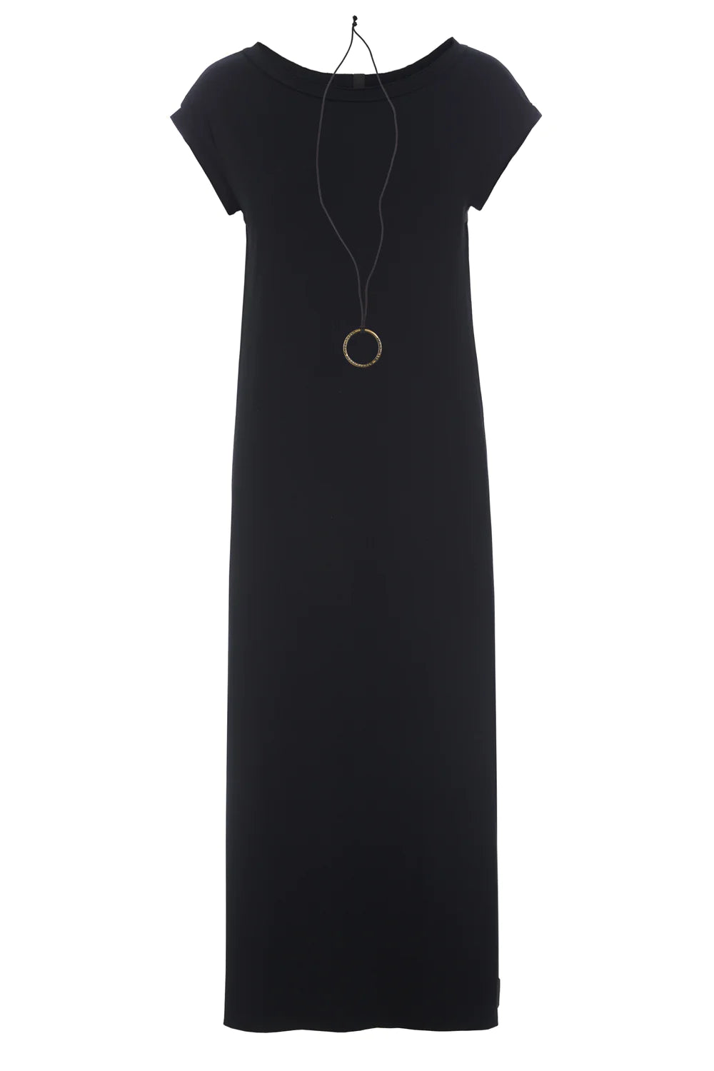 Henriette Steffensen Black Dress with Jewelry Flowy unclassified dresses