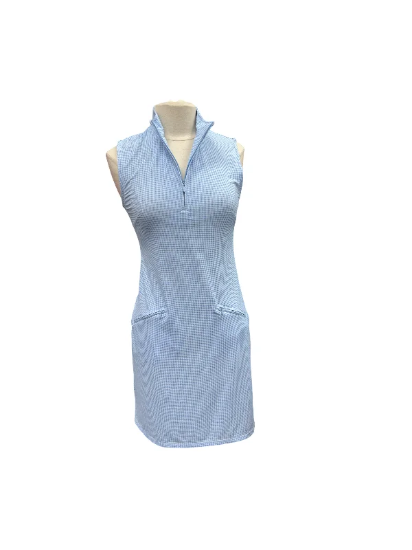 IBKUL Sleeveless Blue Gingham Check Dress- Small Anniversary unclassified dresses