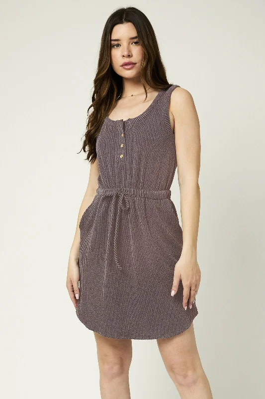 Lattes & Errands Ribbed Sleeveless Dress A-line unclassified dresses