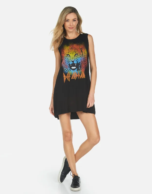 Lauren Moshi - Deanna Def Leppard Sleeveless Dress - Black Lightweight unclassified dresses