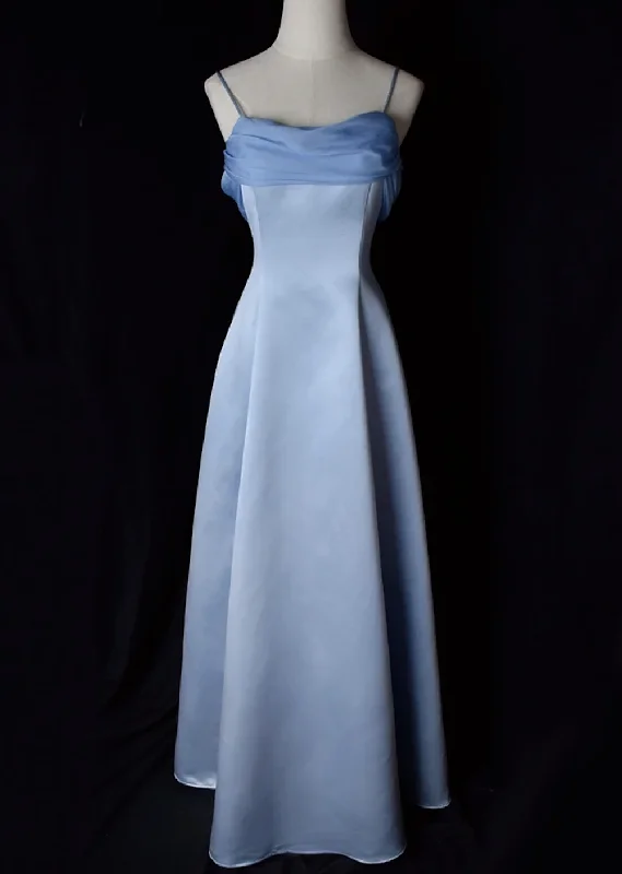 Light Blue Vintage Prom Dress Monochrome unclassified dresses