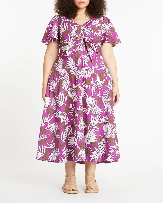 Lonna Dress | BOYSENBERRY/CHALK MULTI Ruched unclassified dresses