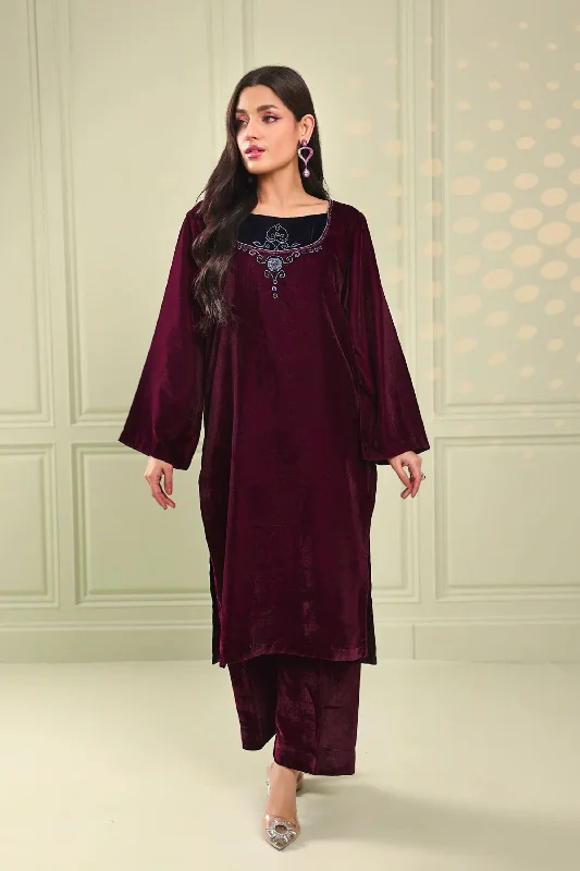 Maroon Velvet Formal Wear Suit Spring unclassified dresses