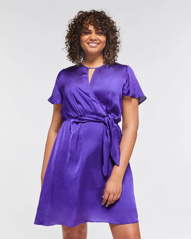 Matilda Satin Dress | Violet Preppy unclassified dresses