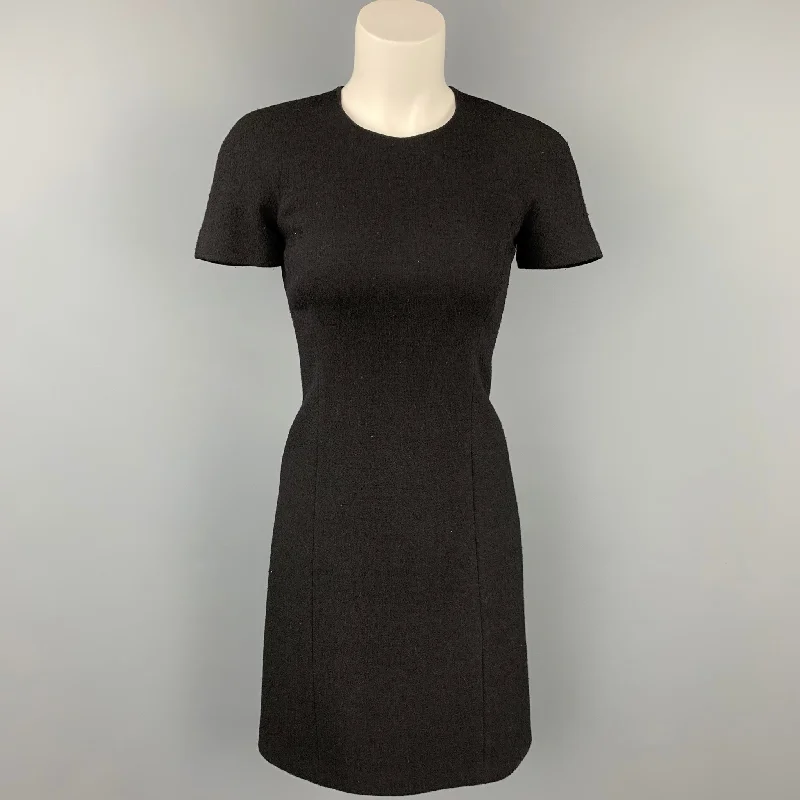 MICHAEL KORS Size 0 Black Crepe Shift Dress Cocktail unclassified dresses