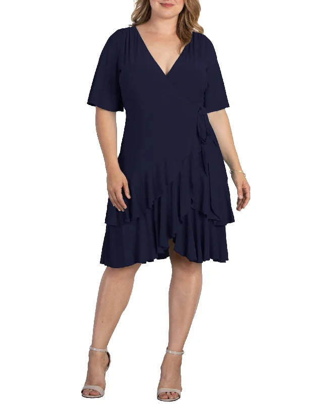 Miranda Wrap Dress | NOUVEAU NAVY Breathable unclassified dresses