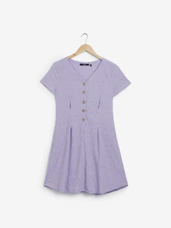 Nuon Lilac Cutout Design Preston Dress Soft fabric unclassified dresses