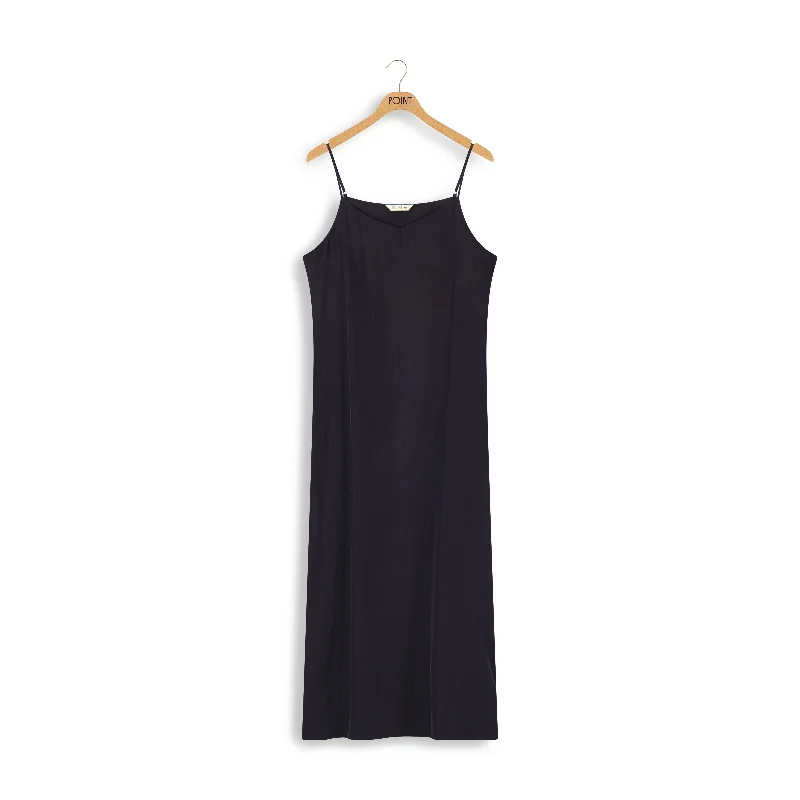 POINT SUEDED A-LINE SLIP DRESS Cotton unclassified dresses