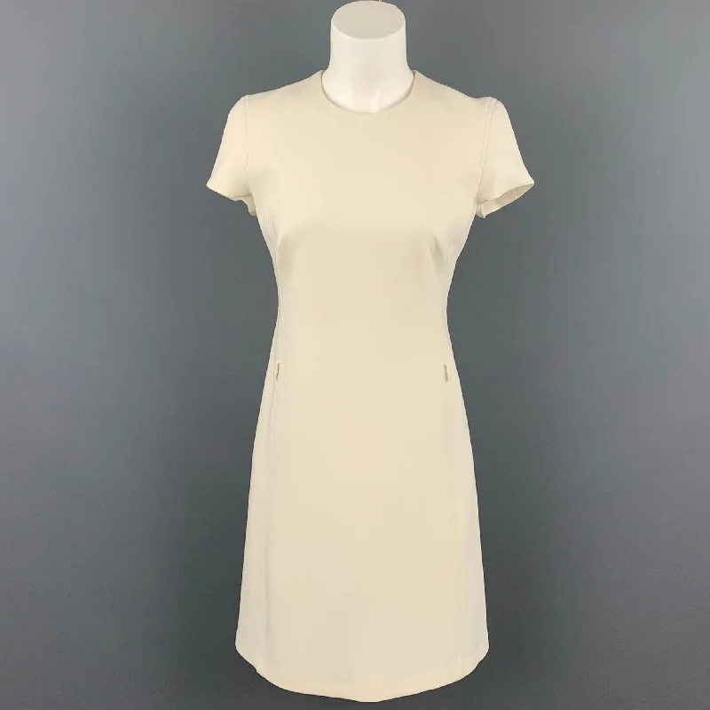 RALPH LAUREN Black Label Size 2 Cream Wool Shift Dress Unique unclassified dresses