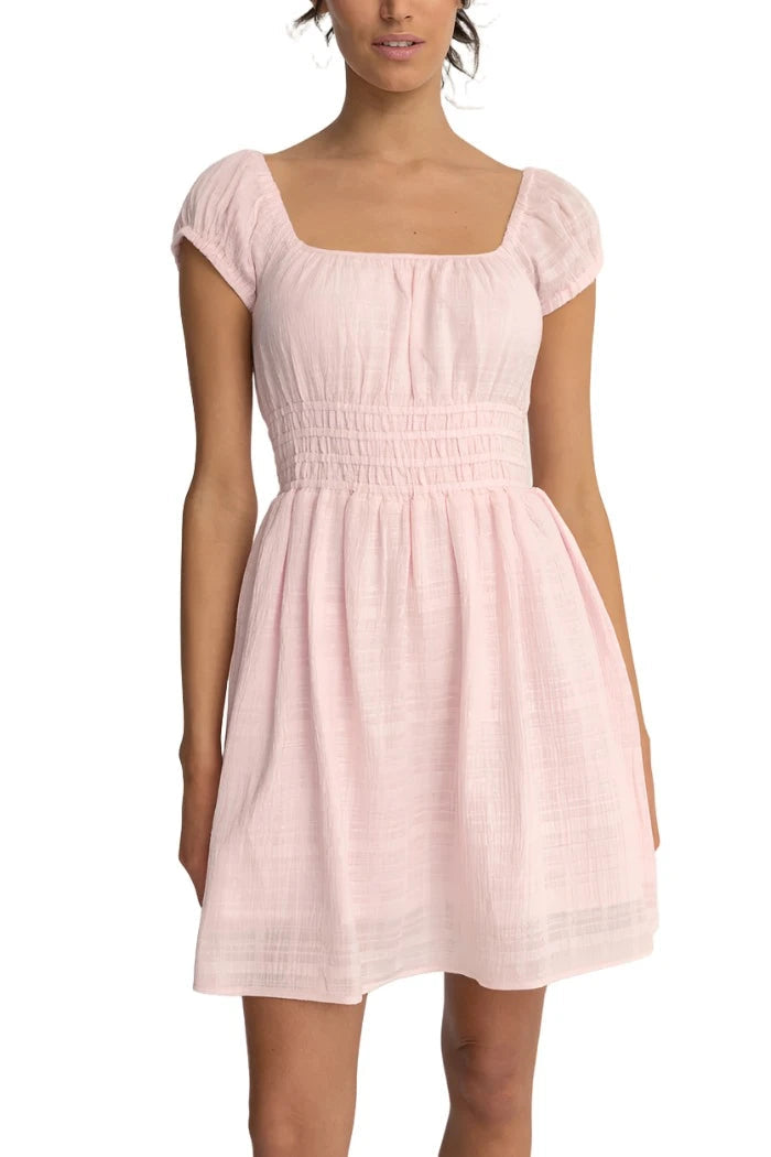 RHYTHM Women's Washed Out Cap Sleeve Dress Pink Fashionable unclassified dresses