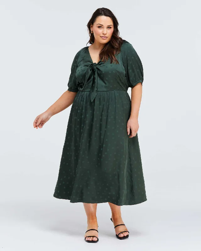 Rossa Jacquard Spot Dress | Sage Festival unclassified dresses