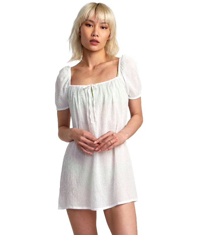 RVCA Women's Hit Repeat Cover Up Dress Whisper White High-low unclassified dresses