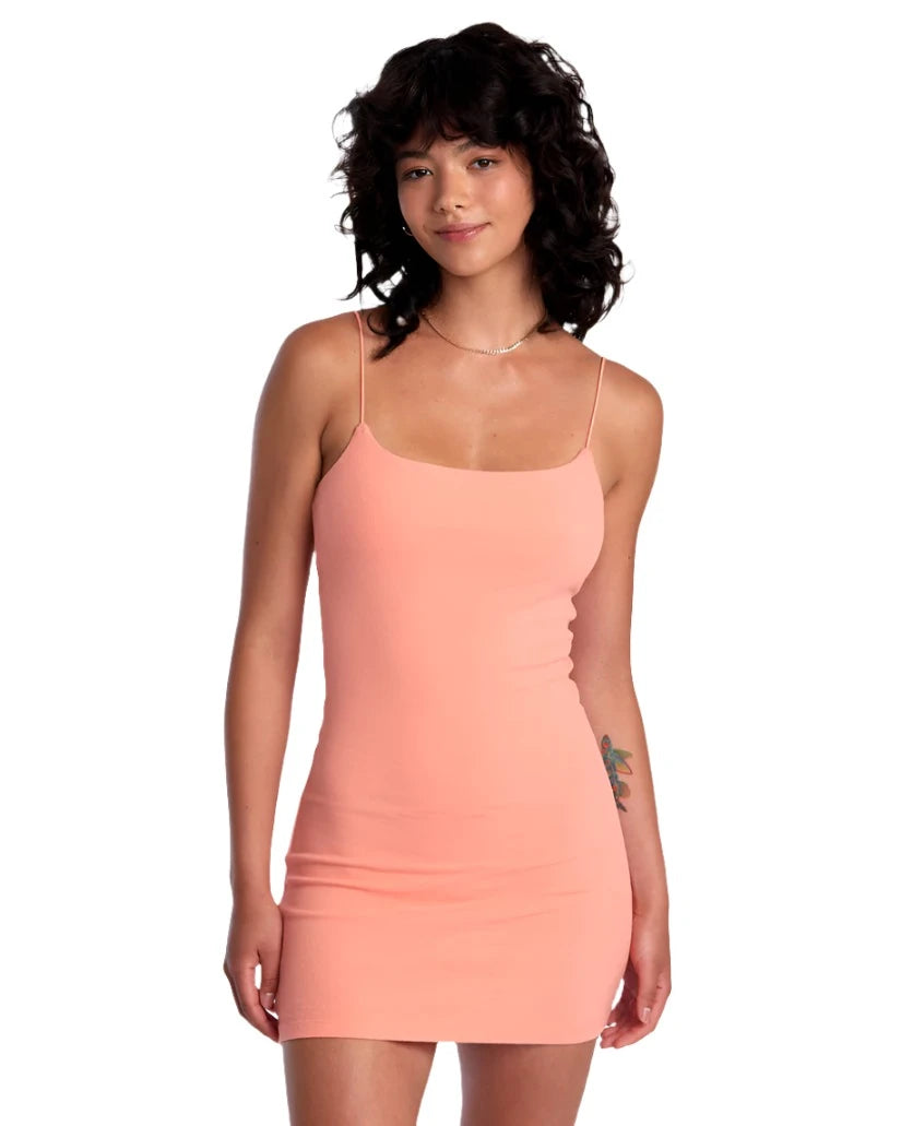 RVCA Women's Fey Dress Fusion Coral Long unclassified dresses